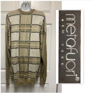 MetoFuori Plaid Crewneck Sweater